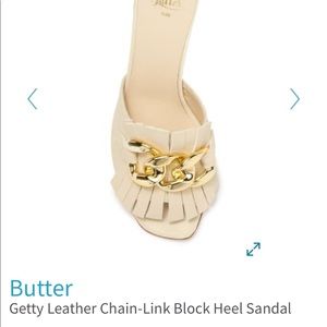 Butter
Getty Leather Chain-Link Block Heel Sandal
